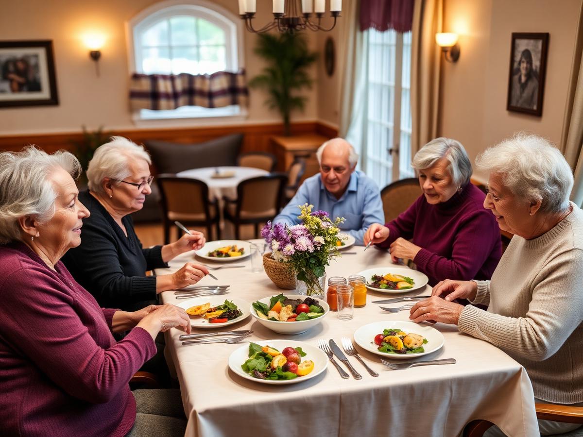 Inviting dining area set for a shared meal