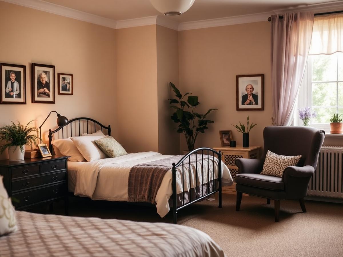 Cozy, dignified private resident bedroom